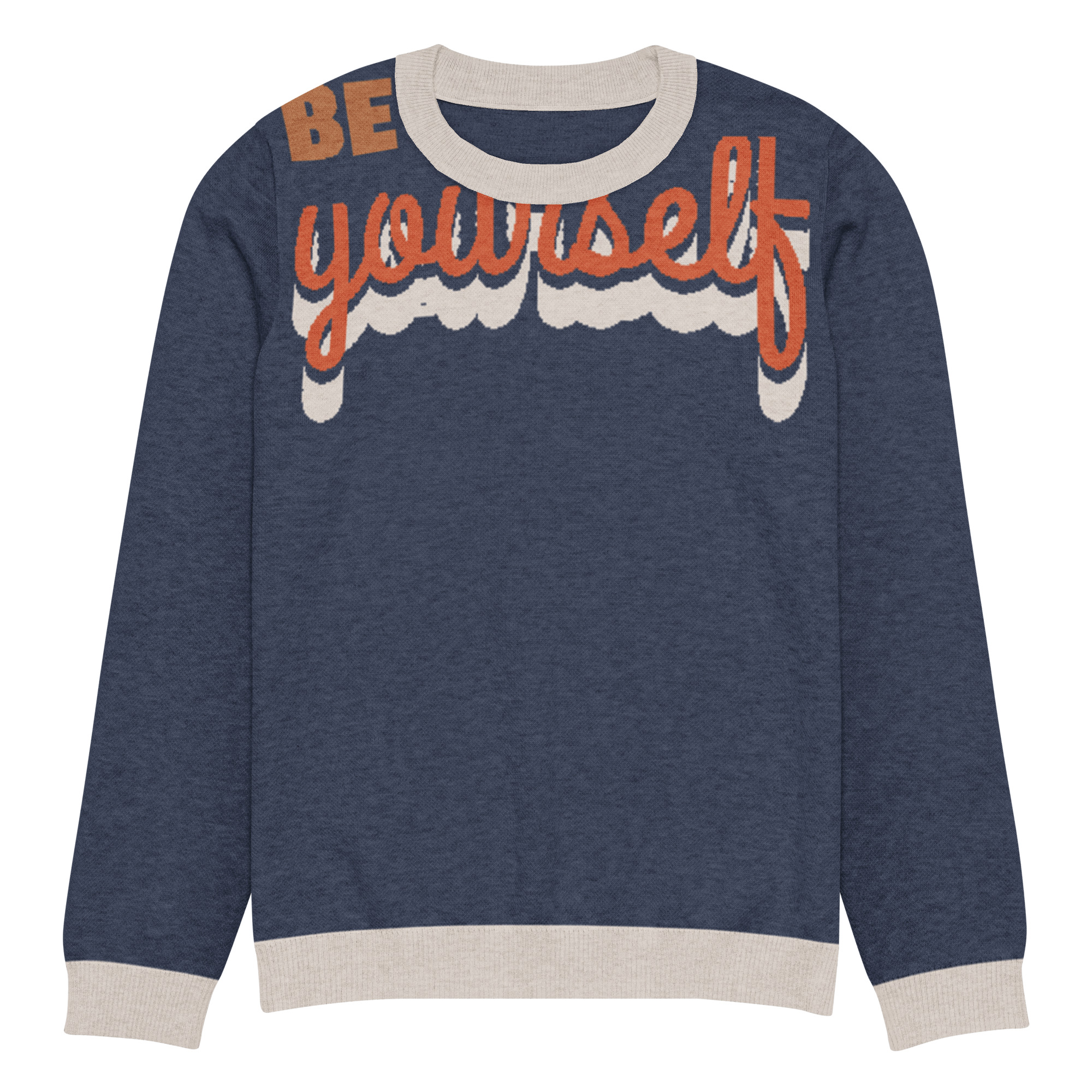 Pull tricoté ras-du-cou Be Yourself